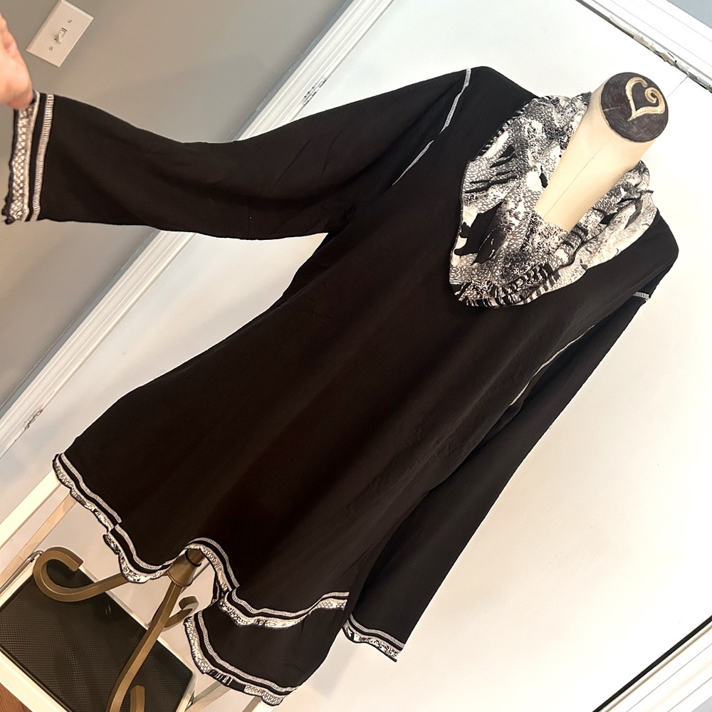 Midnight cowl neck tunic top